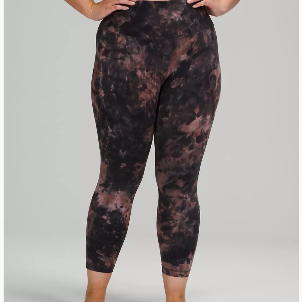 lululemon athletica Black and Brown Patterned Leggings